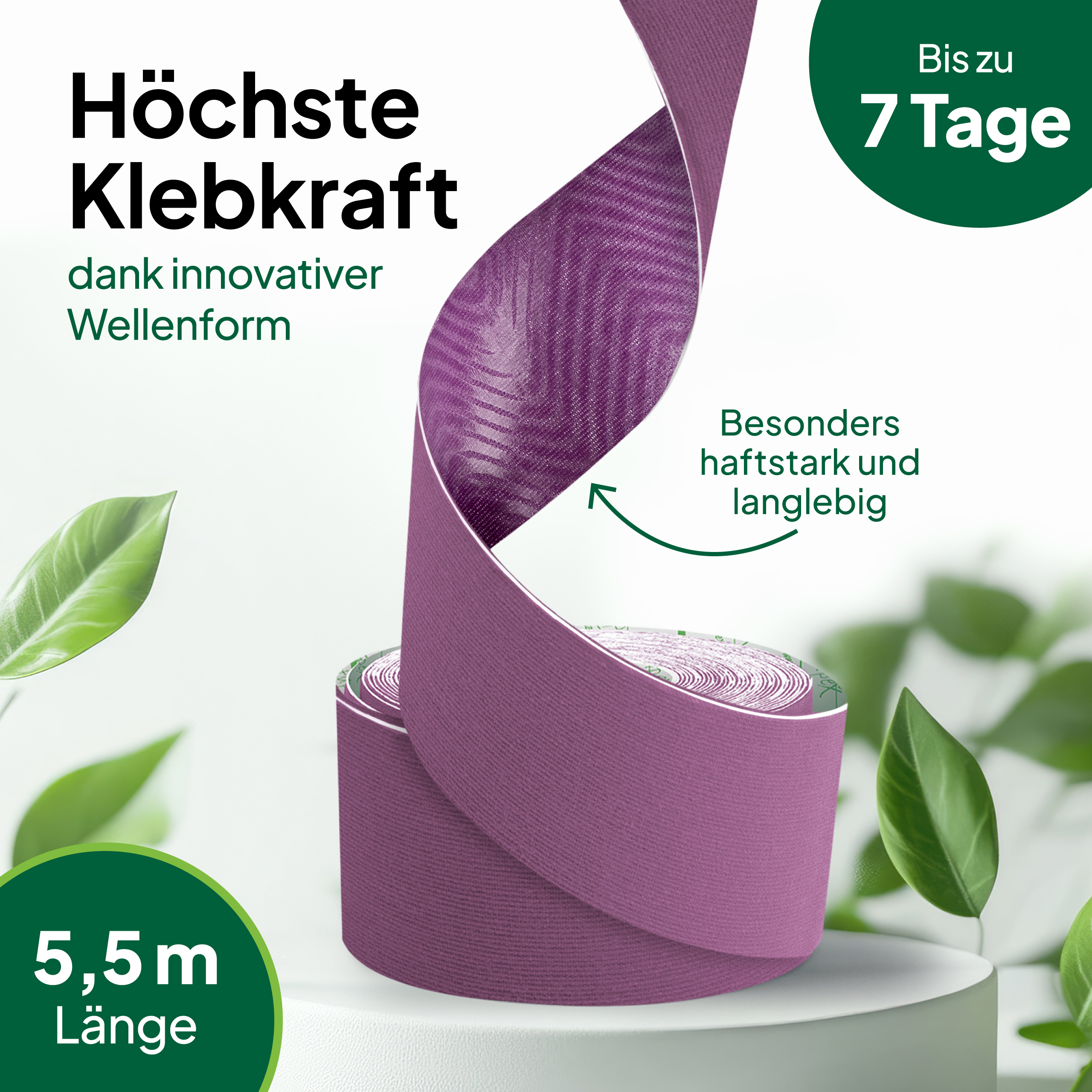 Gatapex Kinesiology Tape 5.5m Purple