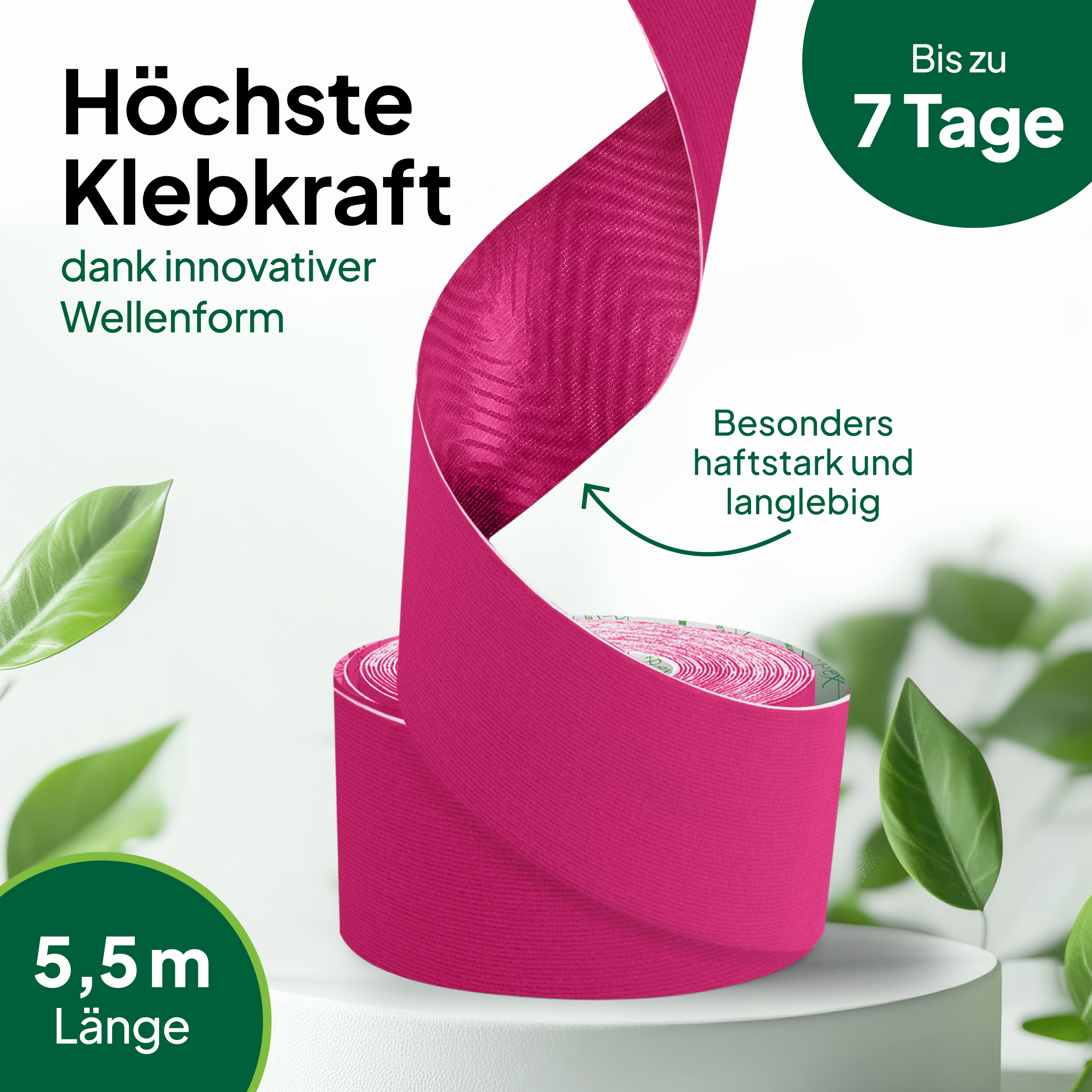 Gatapex Kinesiology Tape 5.5m Pink