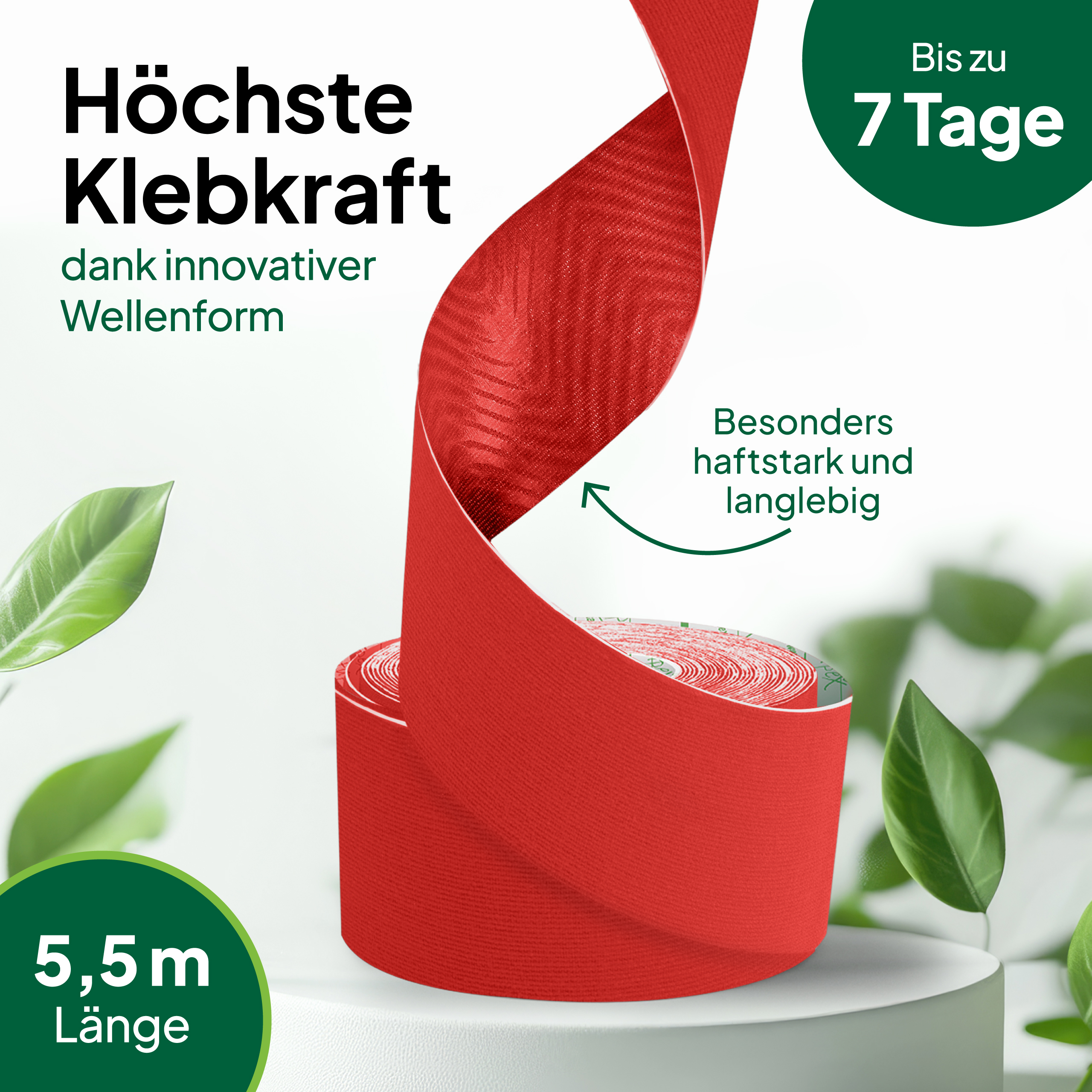 Gatapex Kinesiology Tape 5.5m Red